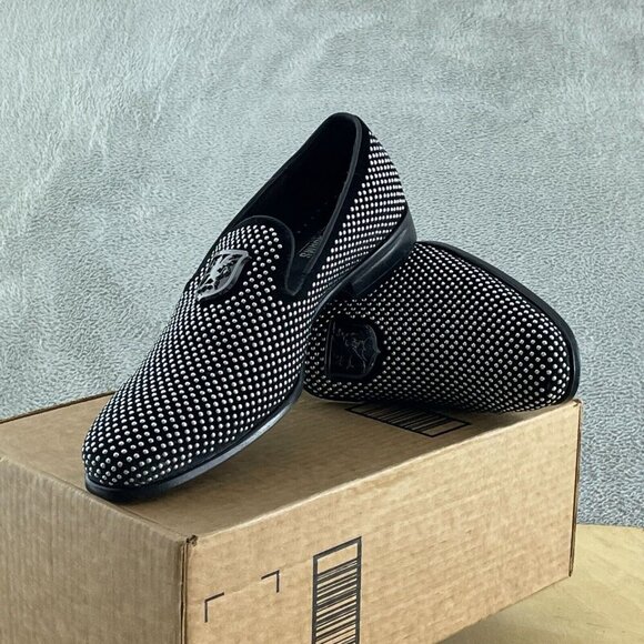 STACY ADAMS Men's, Swagger Loafer Black Silver 9 M NOWB S053 - Picture 3 of 7